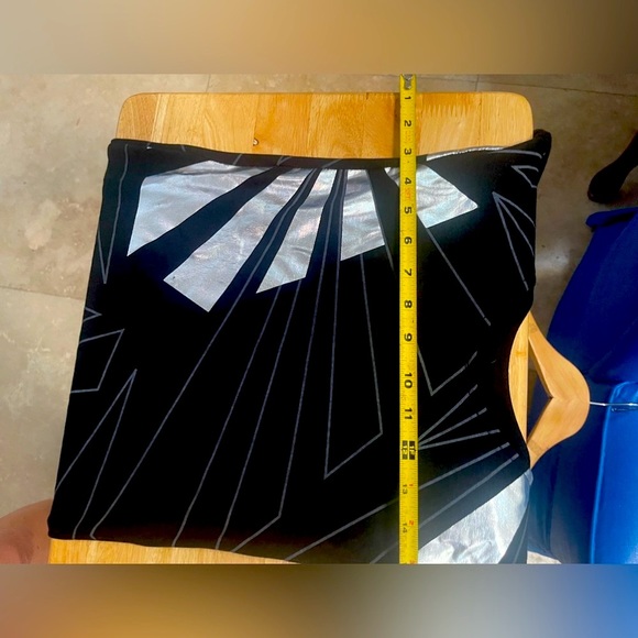 Poof fitted dress size S black and silver - Picture 6 of 9